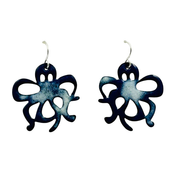 Enamel Octopus Earrings - Small Clouds