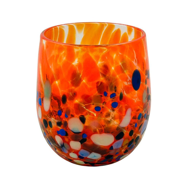 Fancy Frit Wine Glass - Scorching Sun
