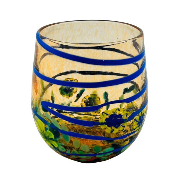 Fancy Frit Wine Glass - Secret Garden