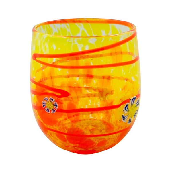 Fancy Frit Wine Glass - Inferno