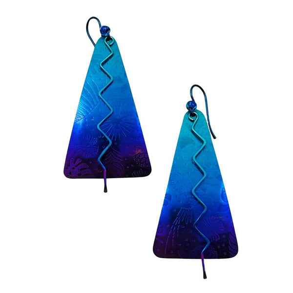 Niobium Triangle Earrings - Hazy Fade