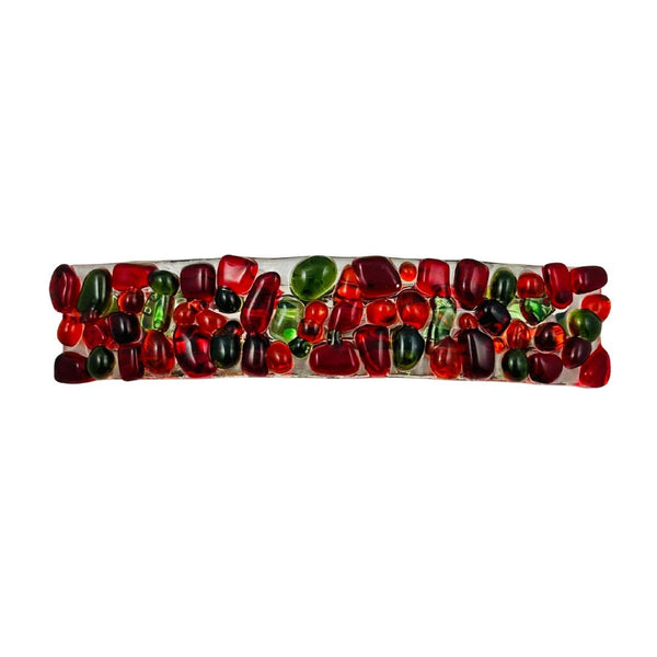 Stained Glass Dots Hair Clip - Mistletoe