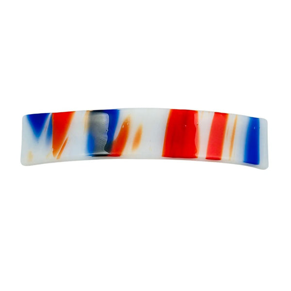 Stained Glass Hair Clip - Red, White, & Blow