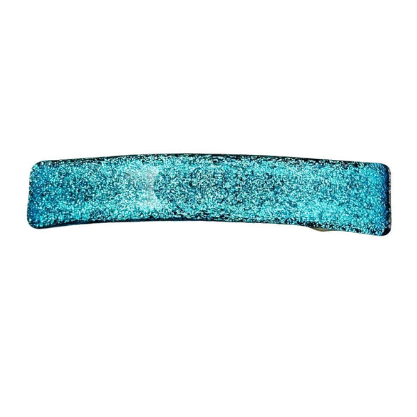 Solid Dichroic Glass Hair Clip - Ice Princess