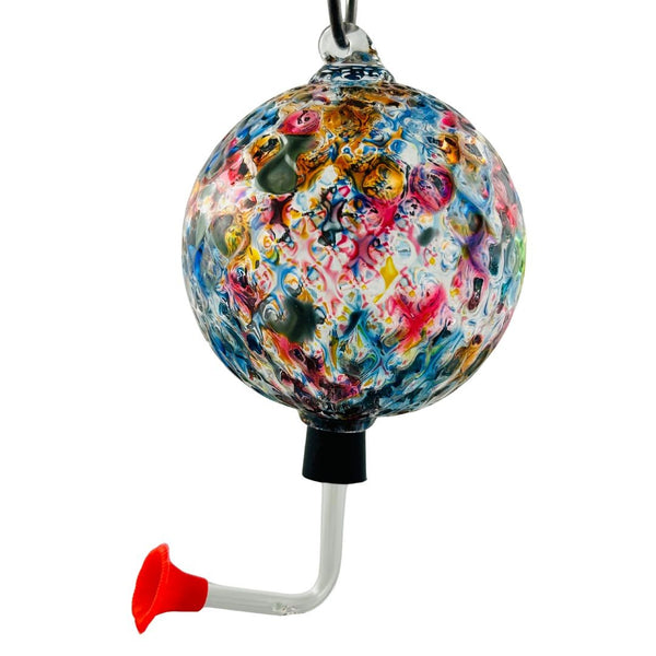 Glass Hummingbird Feeder - Birthday Cake Remix