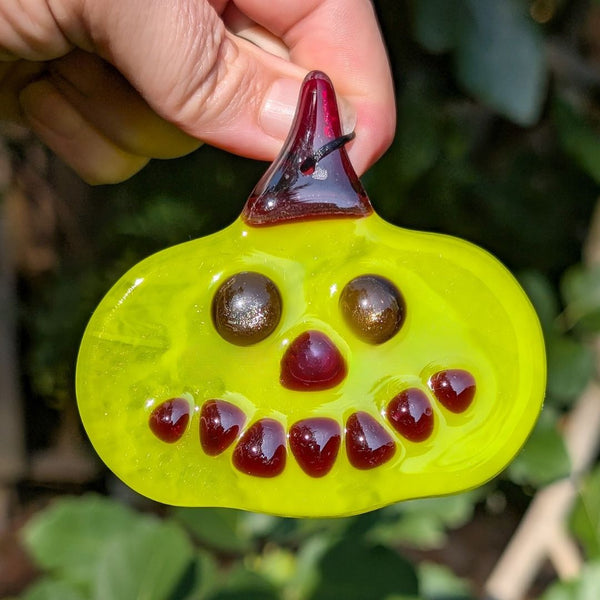 Mini Fused Jack-O-Lantern - Green Cranberry