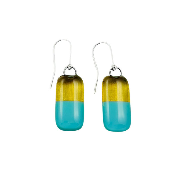 Dipped Earrings - Lemon & Blue Corn