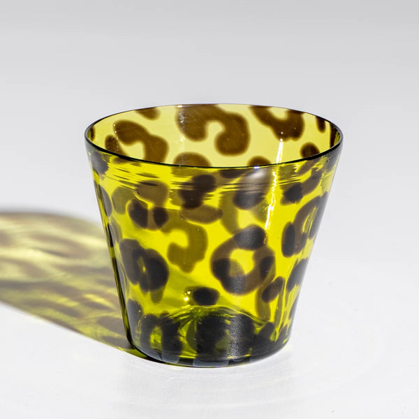Leopard Print Cocktail Cup - Yellow