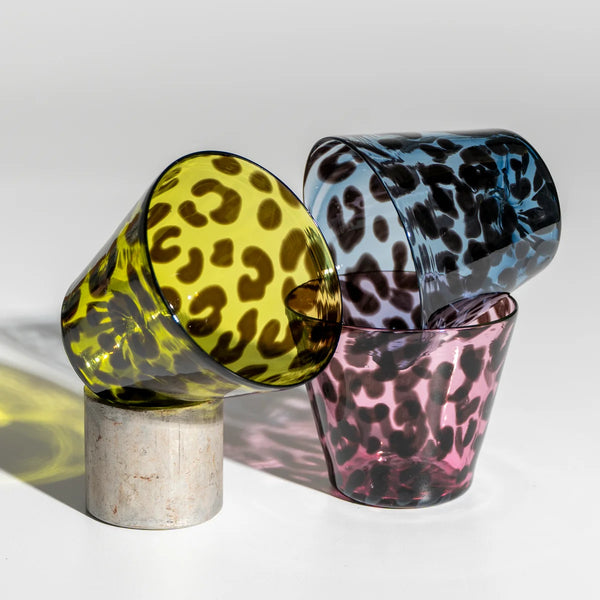 Leopard Print Cocktail Cup - Pink