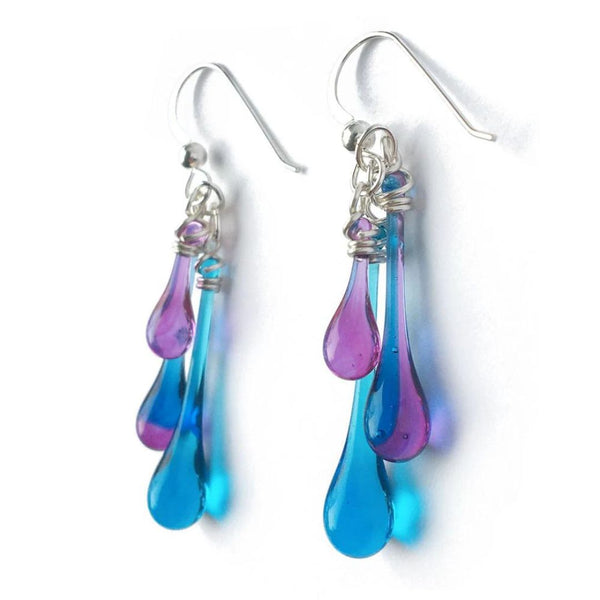 Trio Glass Earrings - Morning Glory