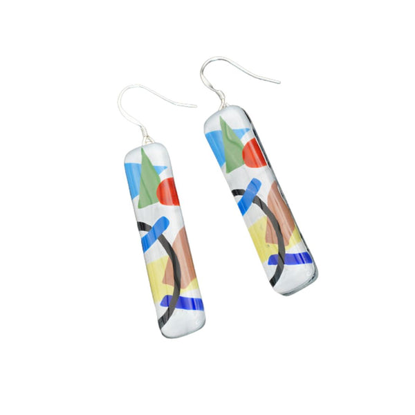 Vertical Bar Earrings - Kazimir Malevich, The Suprematism