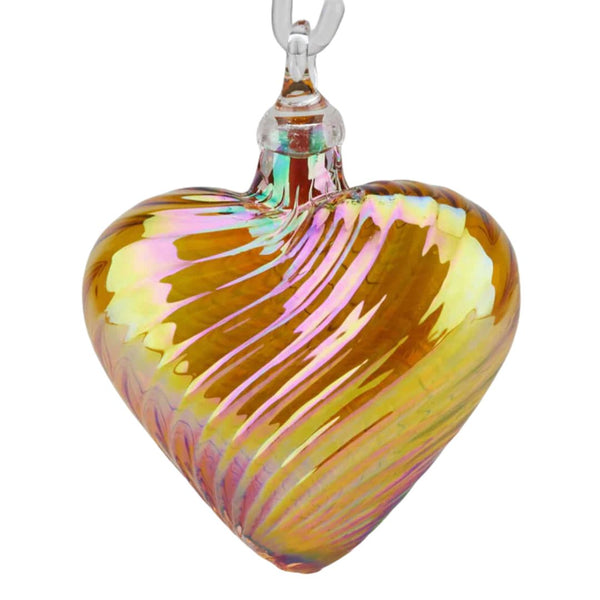 November Heart Ornament: Citrine
