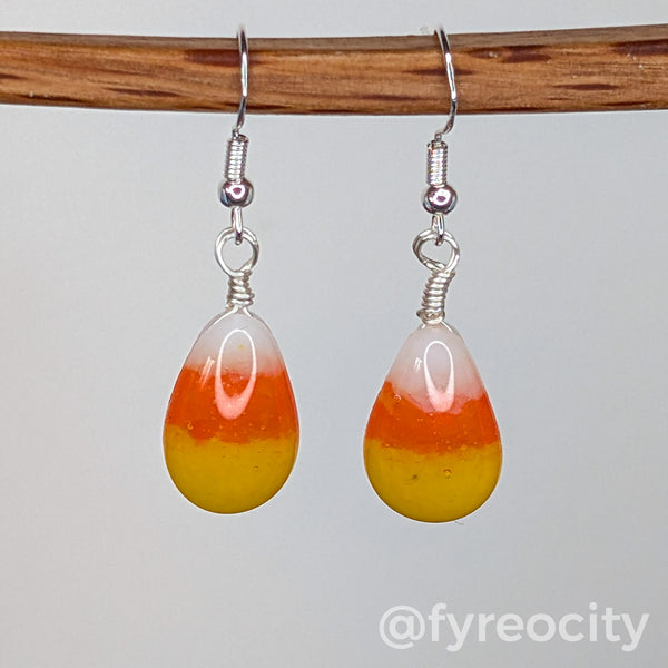 Candy Corn Earrings - Halloween 01