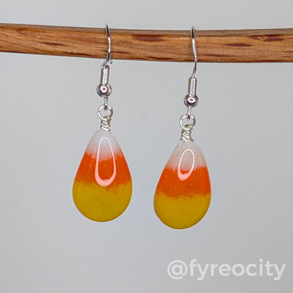 Candy Corn Earrings - Halloween 04