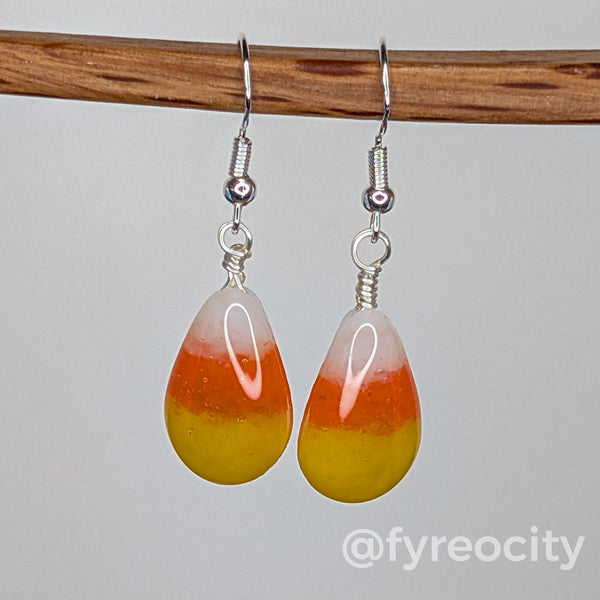 Candy Corn Earrings - Halloween 06