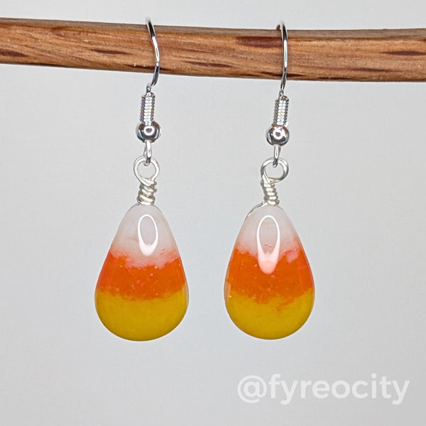 Candy Corn Earrings - Halloween 07