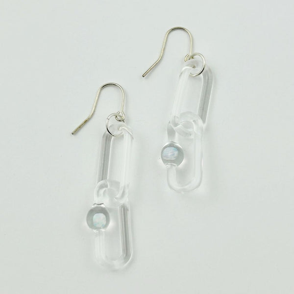 Chain Earrings - Opal