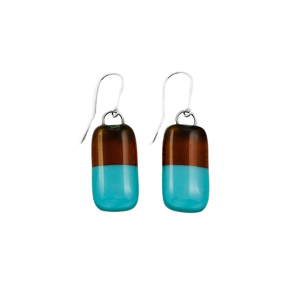 Dipped Earrings - Orange & Blue Corn