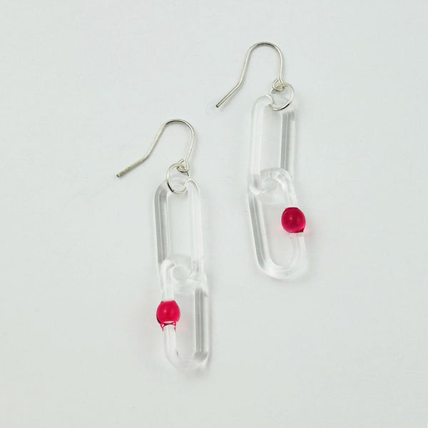 Chain Earrings - Pink