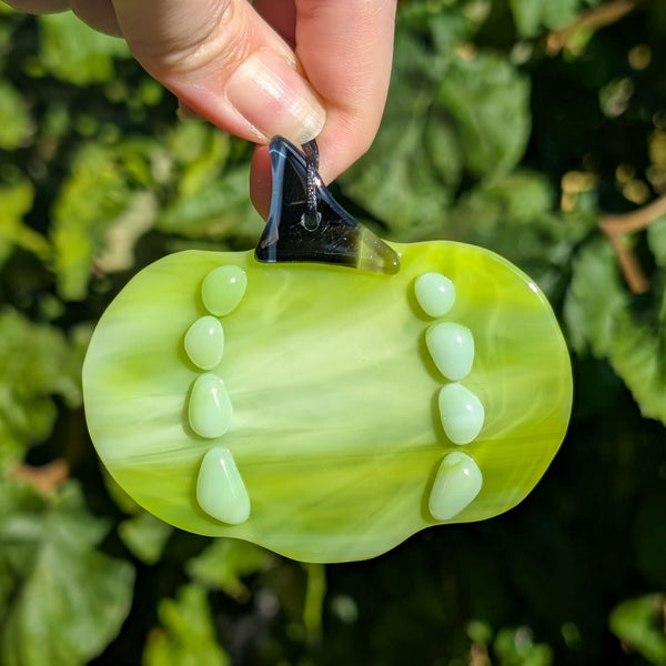 Mini Fused Pumpkin - Green Streaky