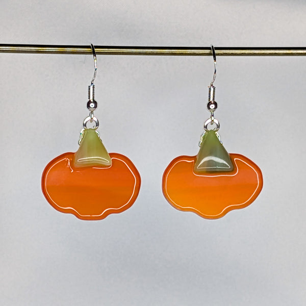 Pumpkin Earrings - Orange