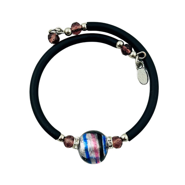 Glass Bead Rubber Bracelet - Regalia