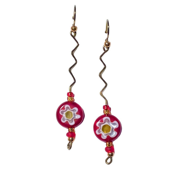 Millefiori Earrings - Robust Rhododendron