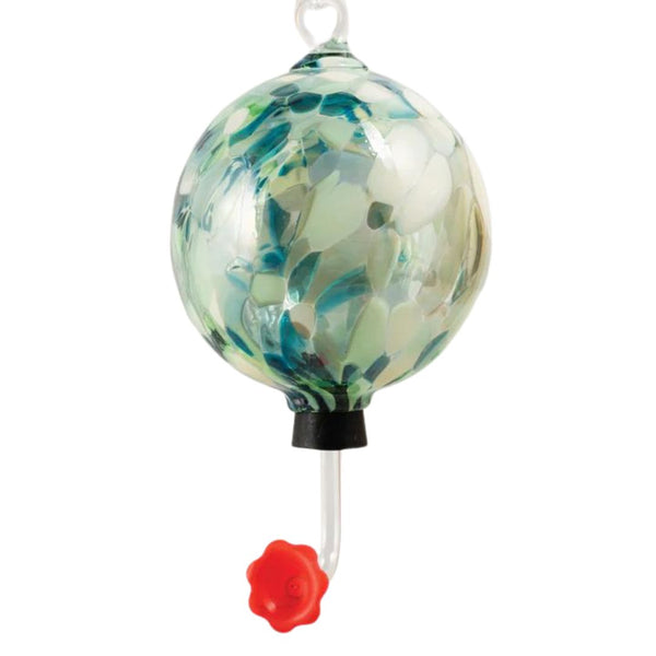 Glass Hummingbird Feeder - Seaglass