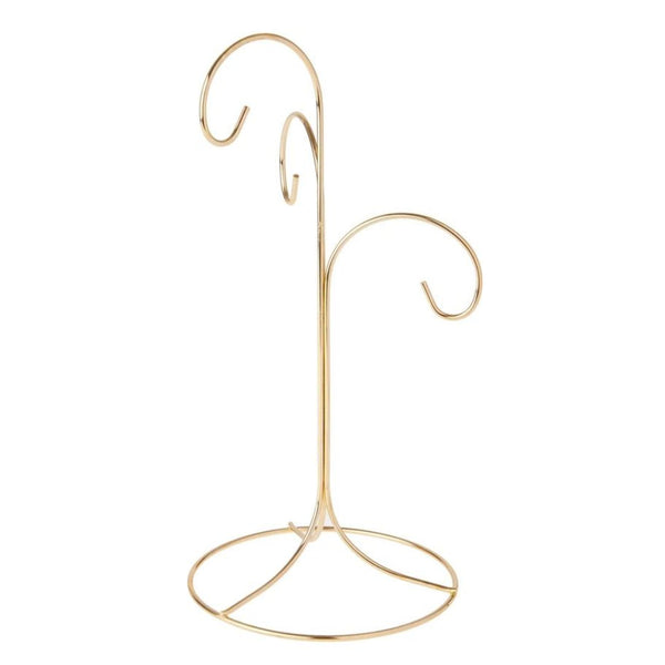 3 Hook Ornament Stand - Gold