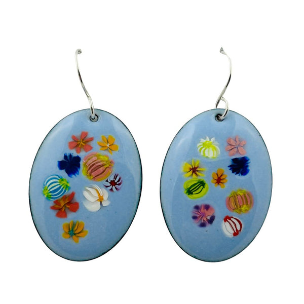 Bouquet Earrings - Light Blue