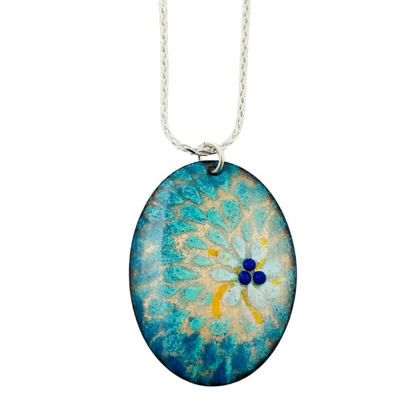 Stencil Pendant - Blue