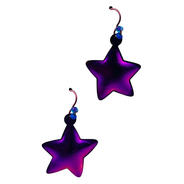 Niobium Earrings - Magenta Star