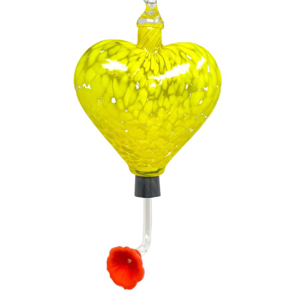 Glass Hummingbird Feeder - Pop Yellow