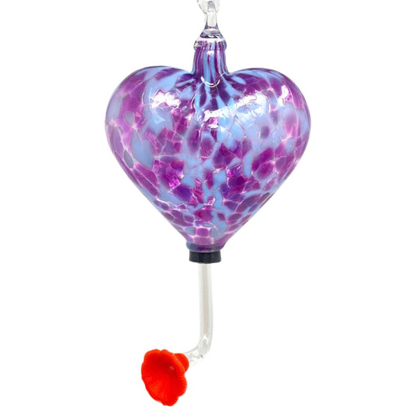Glass Hummingbird Feeder - Violet