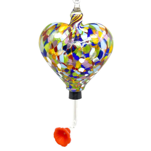 Glass Hummingbird Feeder - Wildflower