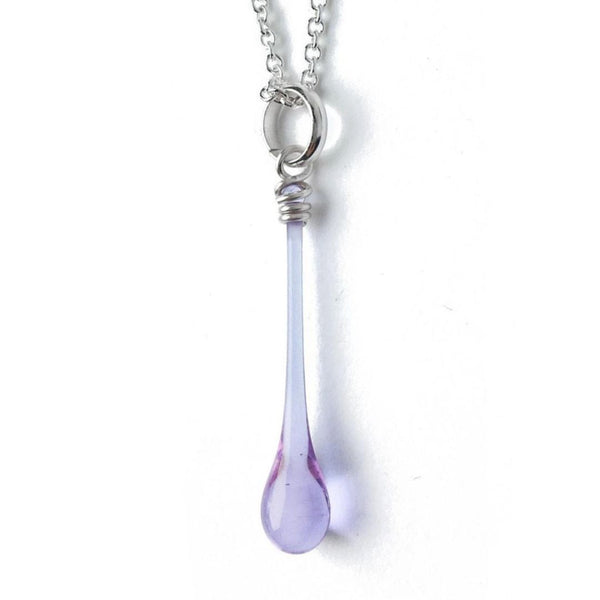 Maressa Glass Teardrop Pendant - Lavender