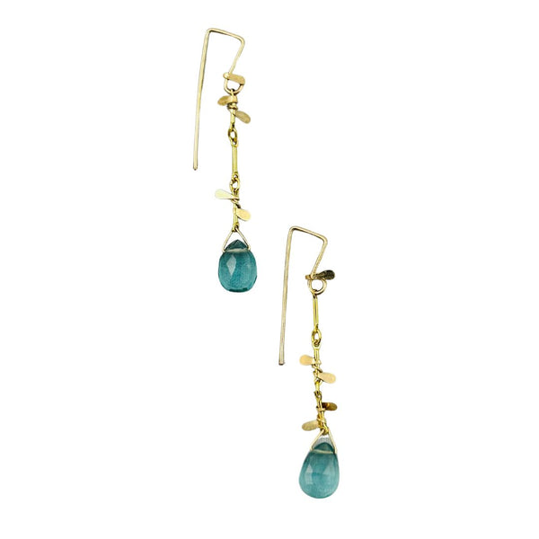 Sweet Pea Earrings - Aqua Quartz