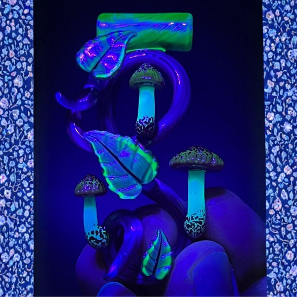 Mushroom Trio on Vine Pendant