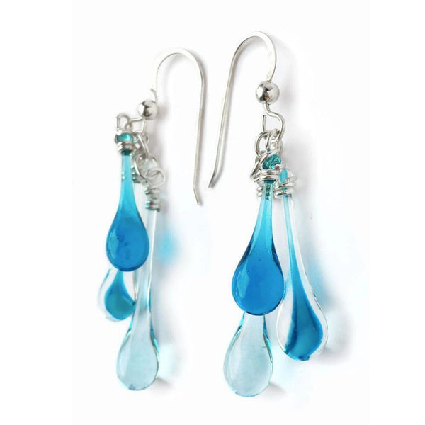 Trio Glass Earrings - Tropical Waters