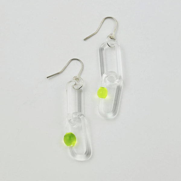 Chain Earrings - UV Yellow