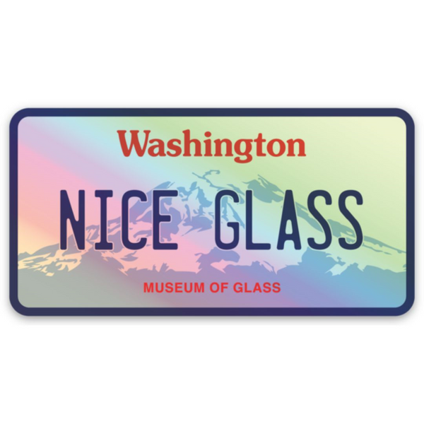 Holographic Nice Glass License Plate Sticker