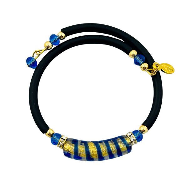 Glass Bead Rubber Bracelet - Venice Getaway