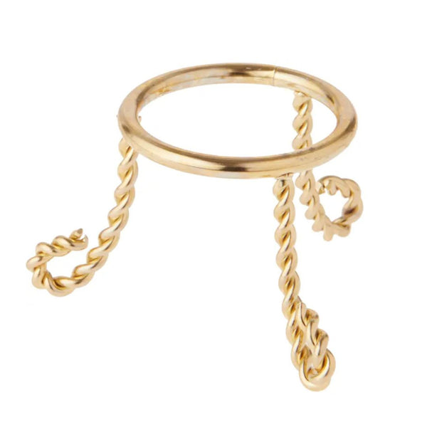 Twisted Brass Marble Stand