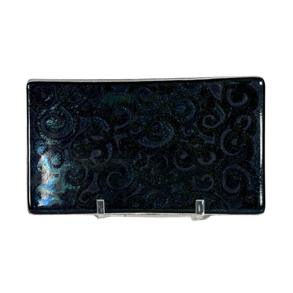 Small Tray - Black Swirl