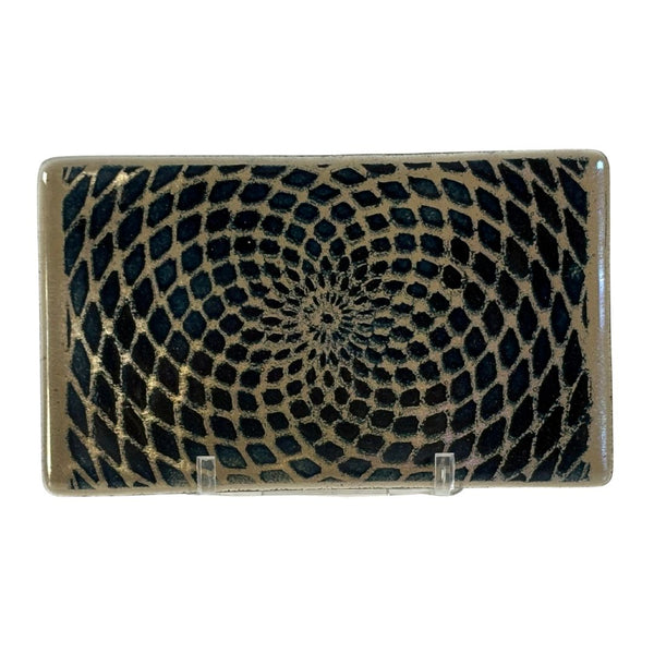 Small Tray - Black & Gold Spiral