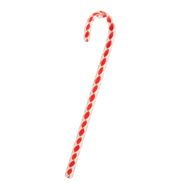 Glass Eye Candy Cane - Red & White