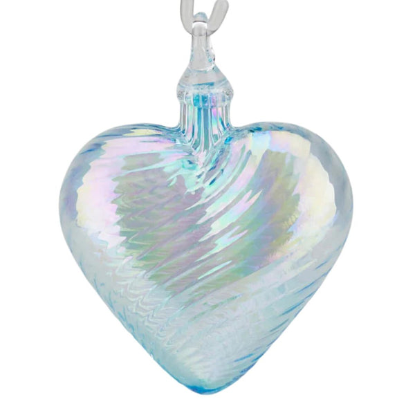 Birthstone Heart Ornament: Aquamarine (March)