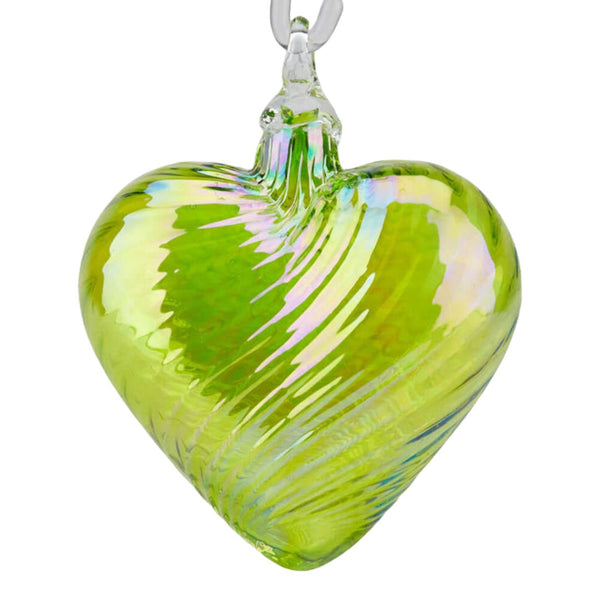 Birthstone Heart Ornament: Peridot (August)