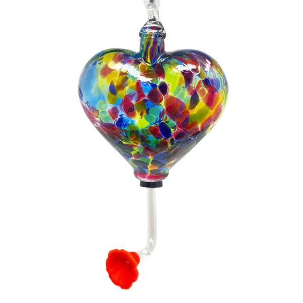 Glass Hummingbird Feeder - Bouquet