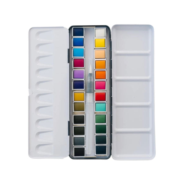 24 Color Watercolor Paint Palette